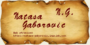 Nataša Gaborović vizit kartica